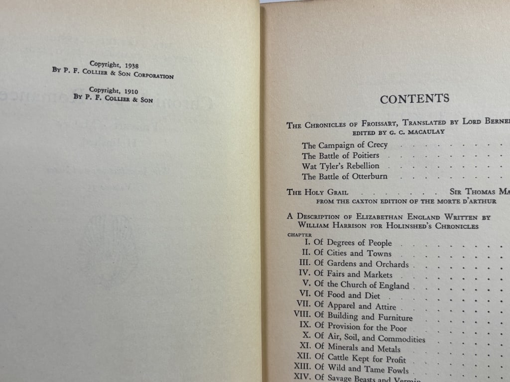 1938 Harvard Classics: Chronical and Romance - 4