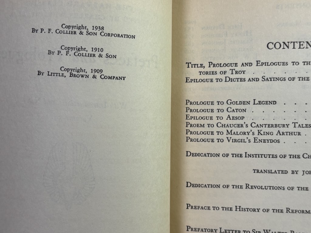 1938 Harvard Classics: Famous Prefaces, Vol. - 5