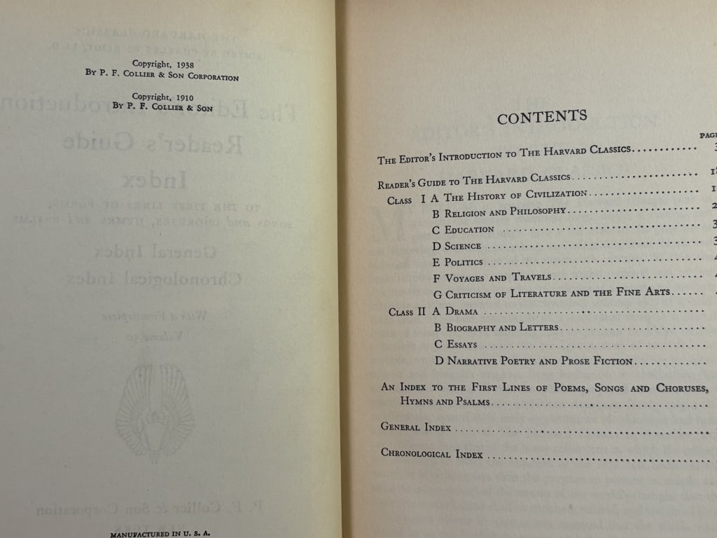 1938 Harvard Classics: Introduction Reader's Guid - 5