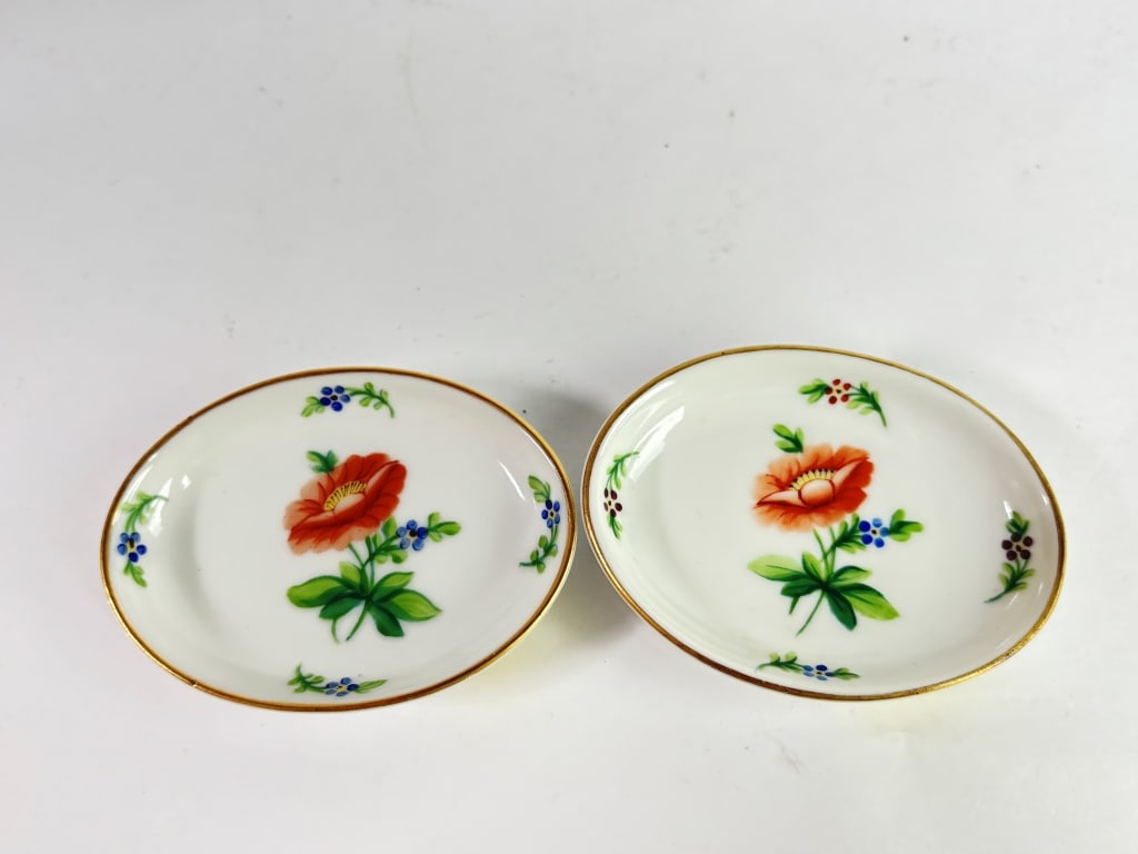 Pr. of Herend Hungary Porcelain Floral Oval Dishes (1 of 4)