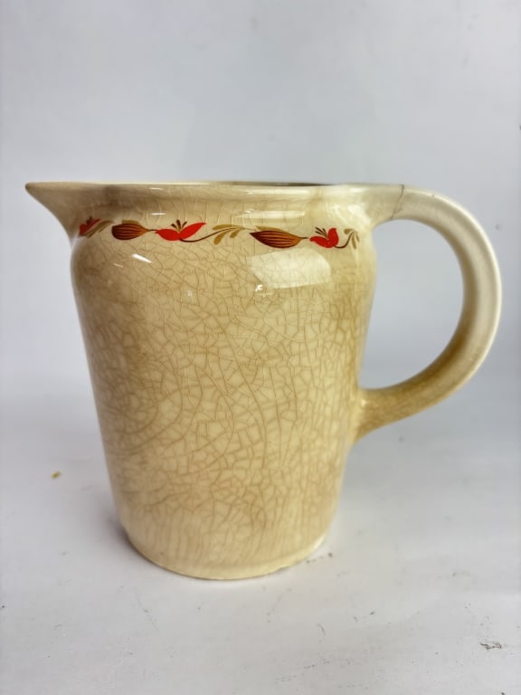 Vintage Universal Cambridge Porcelain Water Pitche: Vintage Universal Cambridge Porcelain Water Pitcher, 6.5in by 7.5in