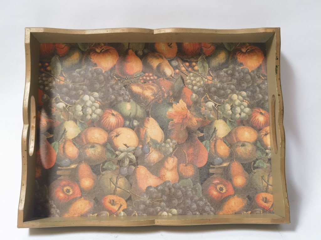 Vintage Wood Tray: Vintage Wood Tray, 16.5in by 12.5in