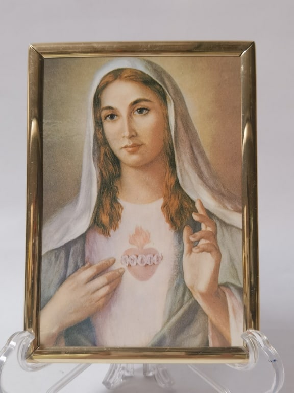 Framed Print of the Immaculate Heart of Mary: Framed Print of the Immaculate Heart of Mary,