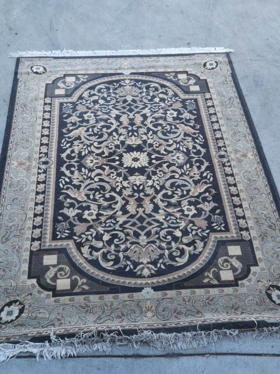 Courtisan Shirvan Wool Pile Rug: Courtisan Shirvan Wool Pile Rug, 97in by 67in