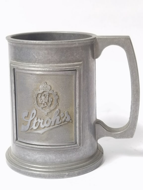 Stroh's Duracast Pewter Mug: Stroh's Duracast Pewter Mug, 5in