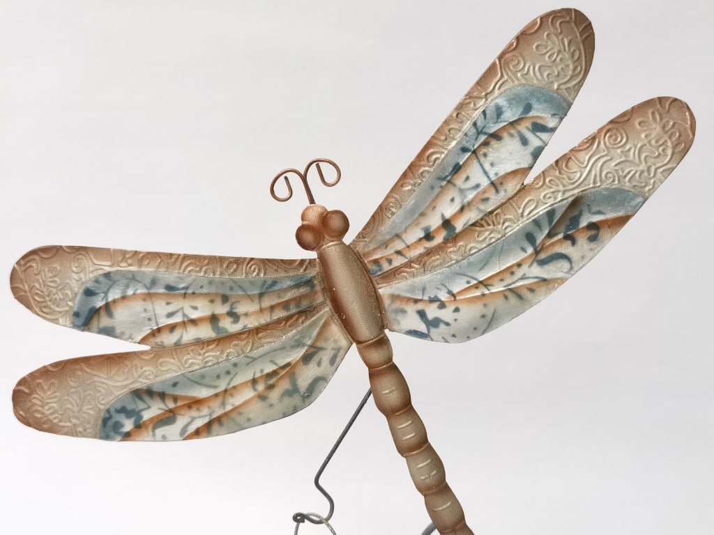 Metal Dragon Fly Figurine - 3