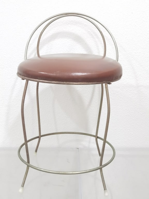 Vintage Bar Stool: Vintage Bar Stool, 23in by 14in