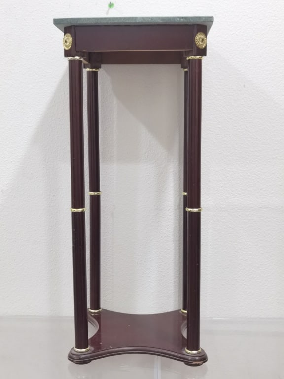Marble-Top Square Plant Stand (1 of 5)