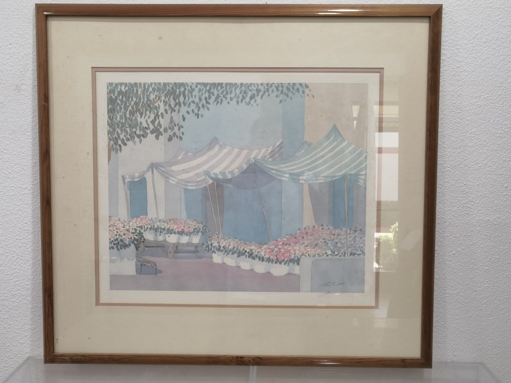 Signed Watercolor Print: Signed Watercolor Print, 30in by 27in