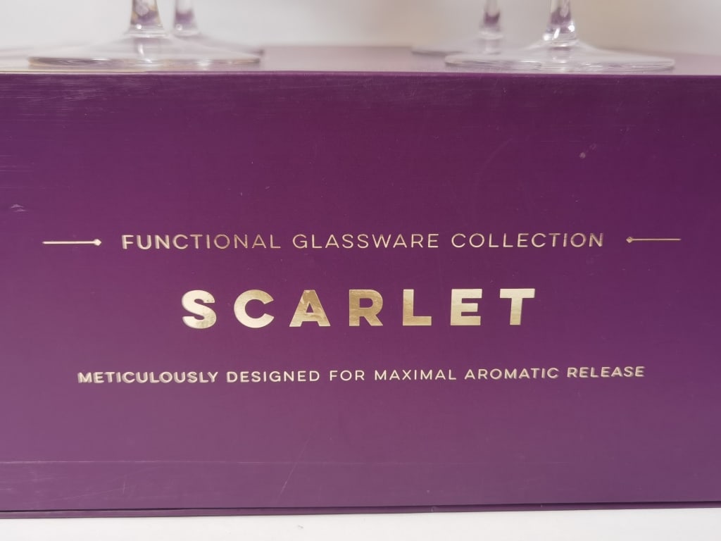 (4) Scarlet Wine Glasses - 2