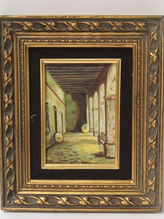 1975 B. Hughell Oil Painting: 1975 B. Hughell Oil Painting, 12.5in by 10.25in