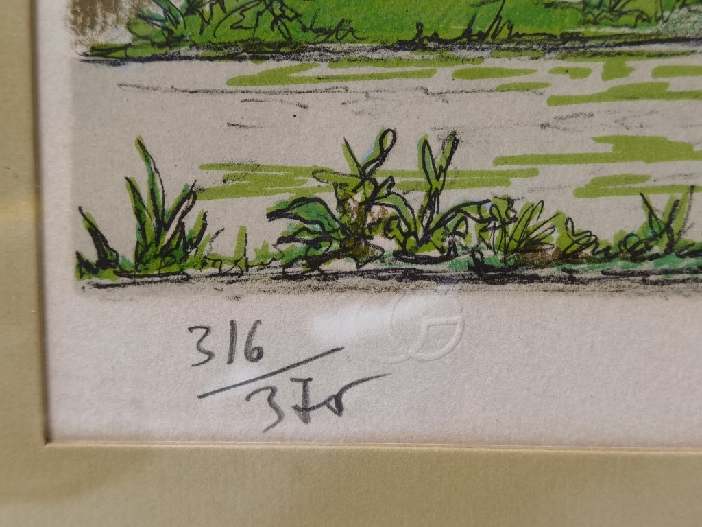 Limited Ed. Signed Landscape Etching Print - 4