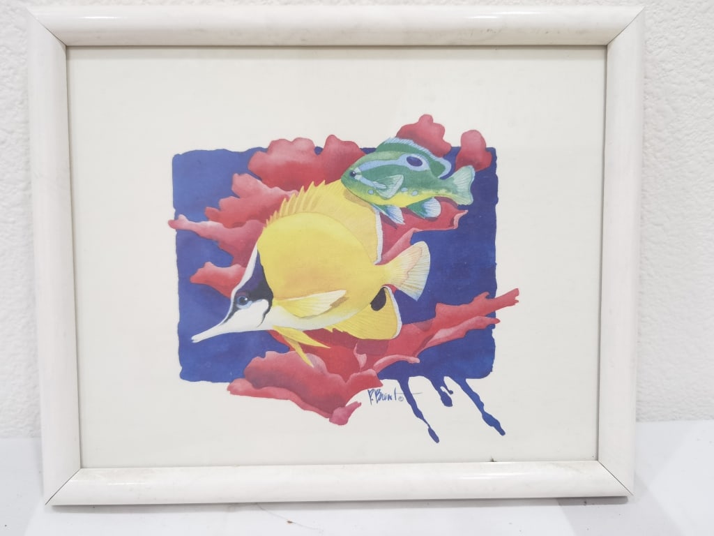 P. Brent Tropical Fish Print: P. Brent Tropical Fish Print, 11in by 9in