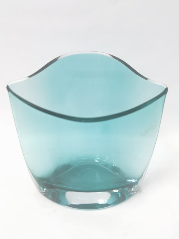 Vintage Murano Italy Blue Glass Vase (1 of 4)