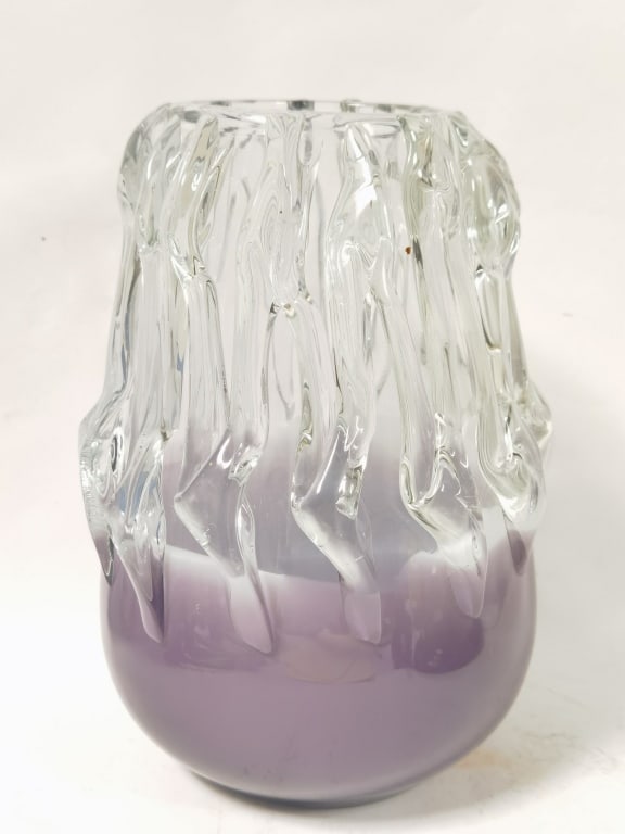 Vintage Murano Italy Salviati Grande Vase: Vintage Murano Italy Salviati Grande Vase, 10.75in