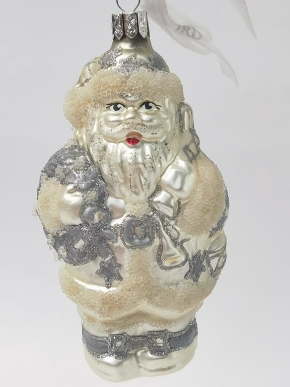 Vintage Waterford Holiday Heirlooms Santa Ornament: Vintage Waterford Holiday Heirlooms Santa Ornament, 5.5in