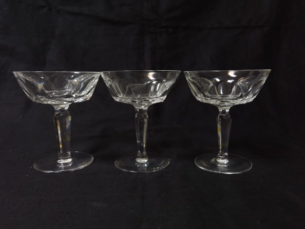 (3) Crystal Martini Glasses (1 of 3)