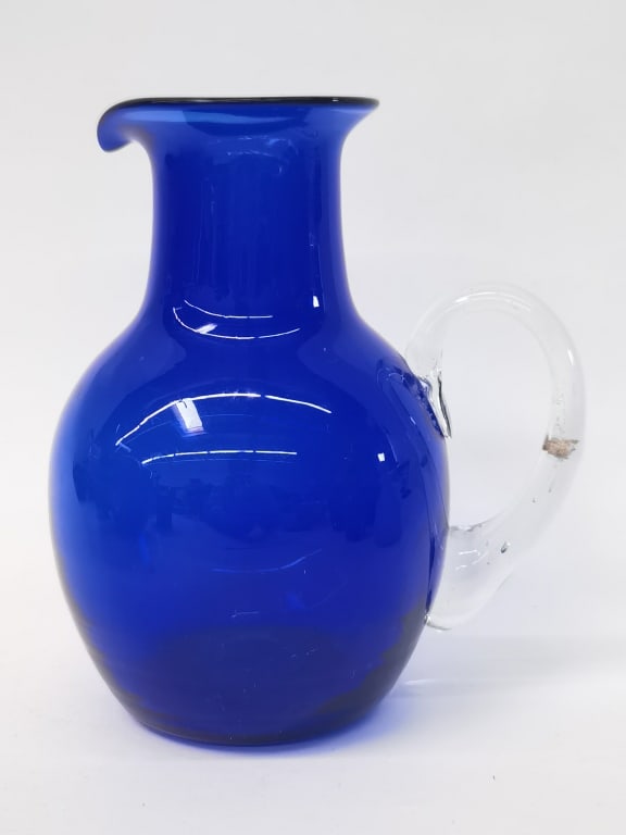Vintage Handblown Cobalt Blue Glass Vase (1 of 4)