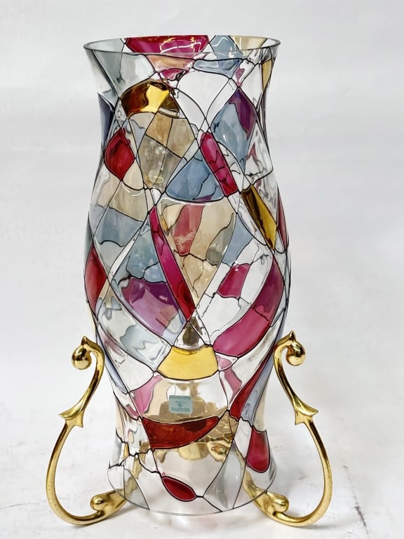 Partylite Mosaic Hurricane Shade Candle Holder: Partylite Mosaic Hurricane Shade Candle Holder, 12.25in