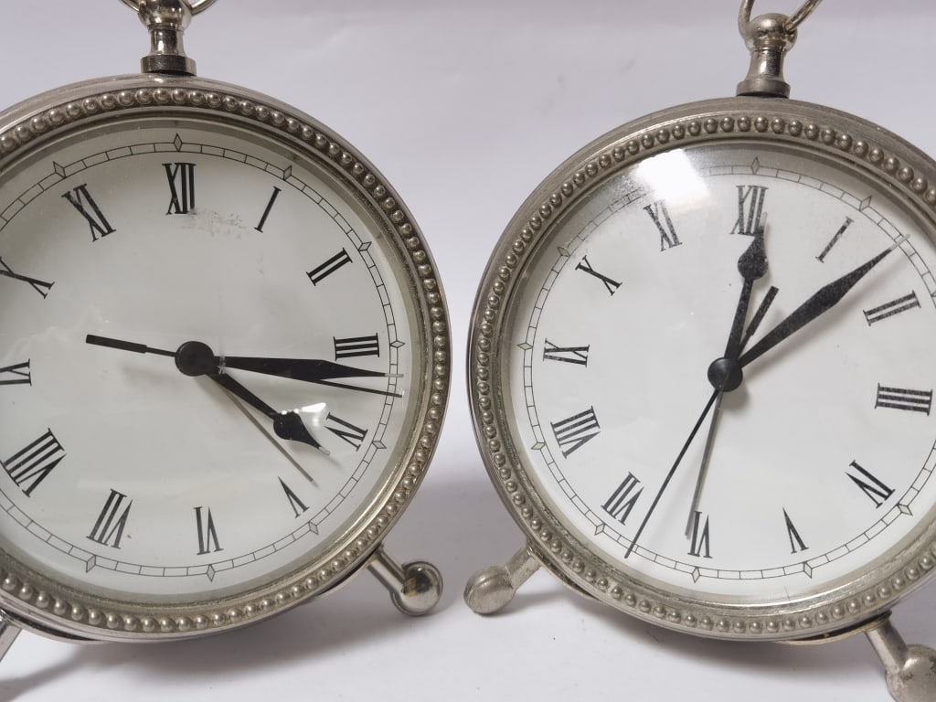 (2) Potterybarn Pocket Watch Style Table Clocks - 2