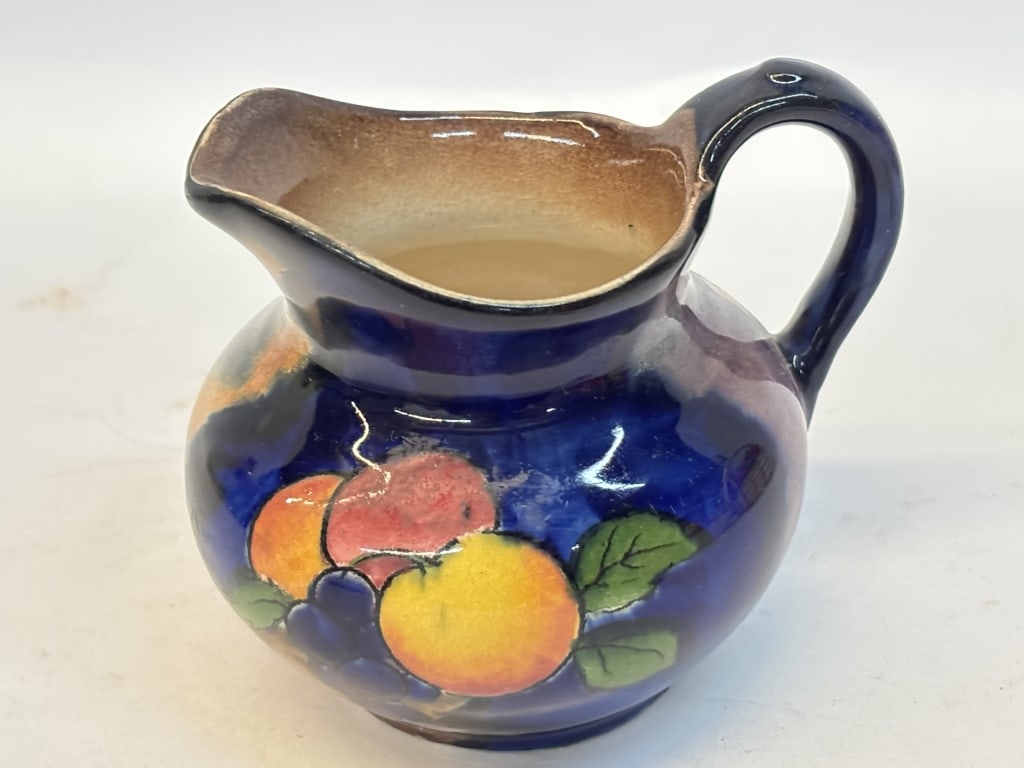 Vintage H&K Tunsall Hand Made Pottery Creamer: Vintage H&K Tunsall Hand Made Pottery Creamer, 4.25in by 3.5in