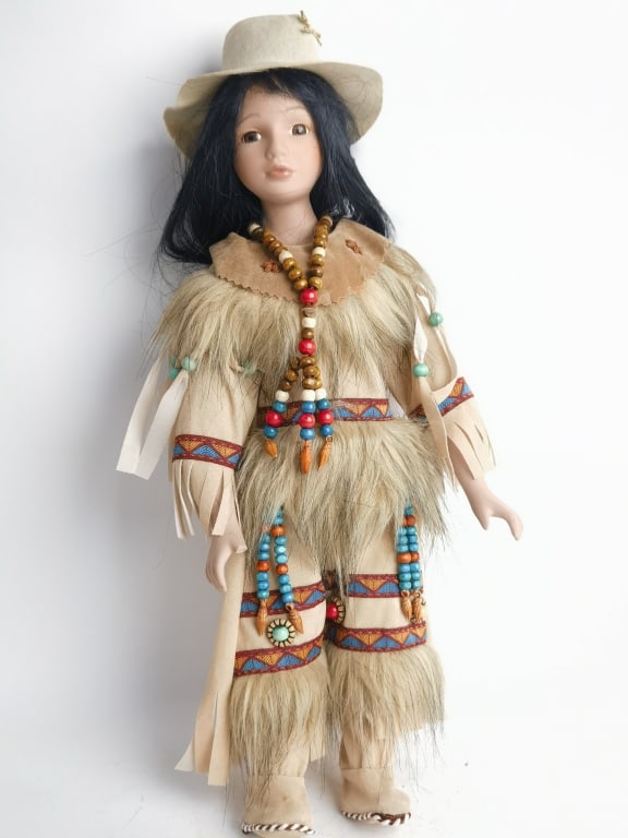 Vintage Native American Porcelain Doll (1 of 4)