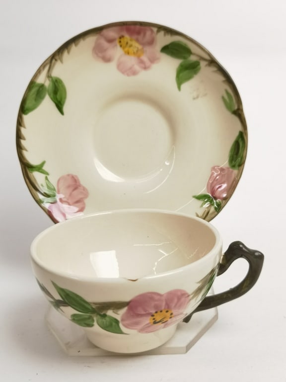 Vintage Franciscan Desert Rose Cup Set: Vintage Franciscan Desert Rose Cup Set, 5.75in