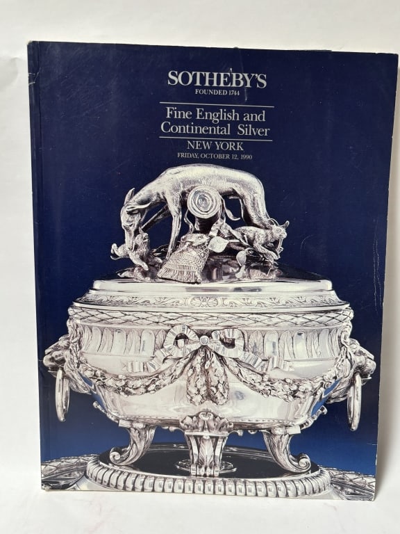 1990 Sotheby's Fine English and Continental Silver: 1990 Sotheby's Fine English and Continental Silver Catalog, 10.75in