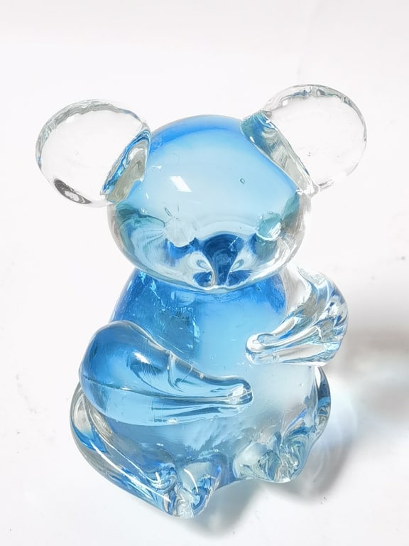 Vintage Blue Art Glass Koala (1 of 4)