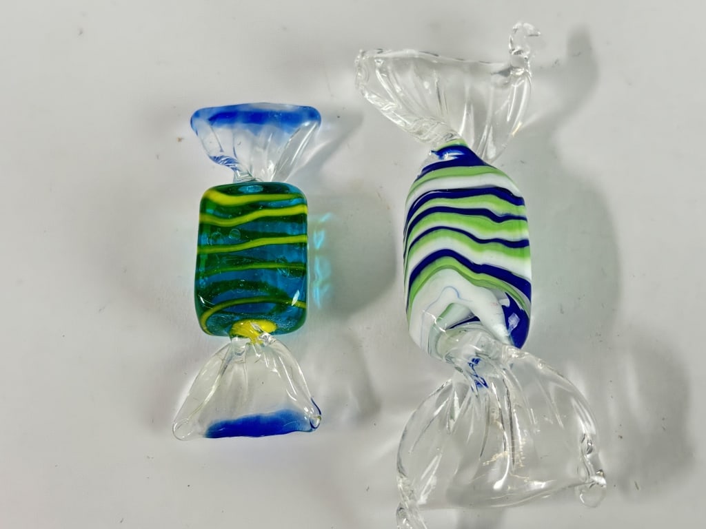 (2) Vintage Murano Italy Art Glass Candies (1 of 2)