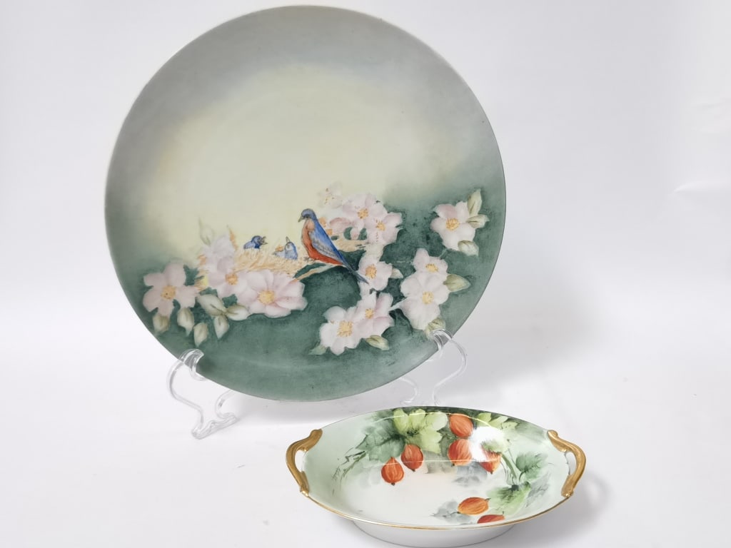 (2) Vintage Bavarian Porcelain Plates (1 of 4)