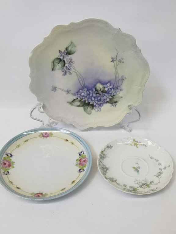 (3) Vintage Nippon and Bavaria Porcelain Plates (1 of 7)
