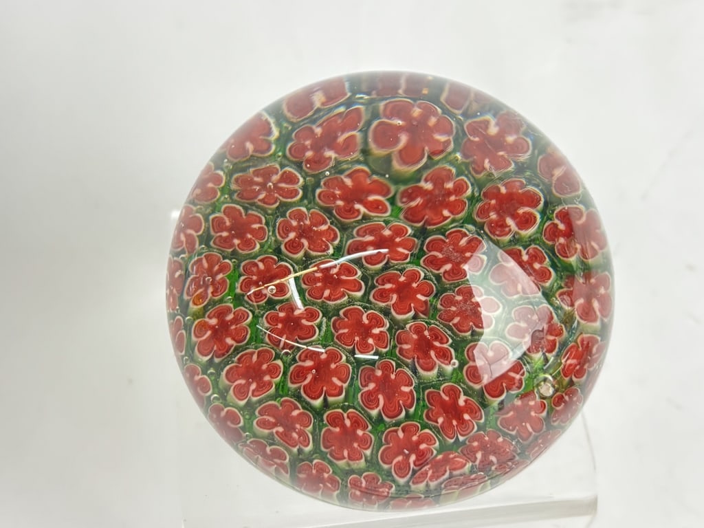 Vintage Murano Italy Millefiori Glass Paperweight (1 of 3)