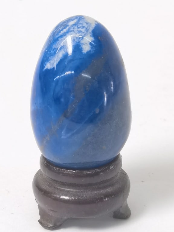 Lapis Lazuli Carved Egg - 3