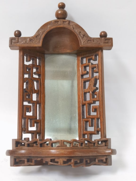 Wood Carved Mirrored Altar Stand (1 of 5)