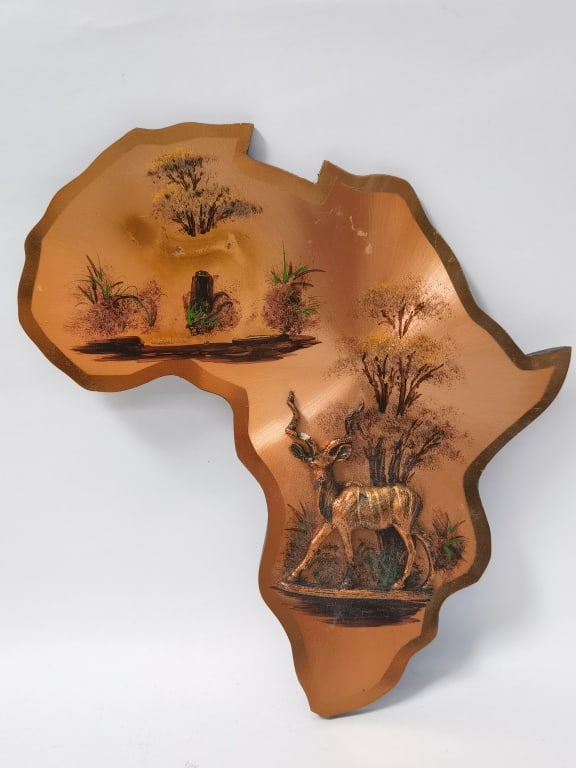 Africa Metal Wall Decor: Africa Metal Wall Decor, 12in by 11in
