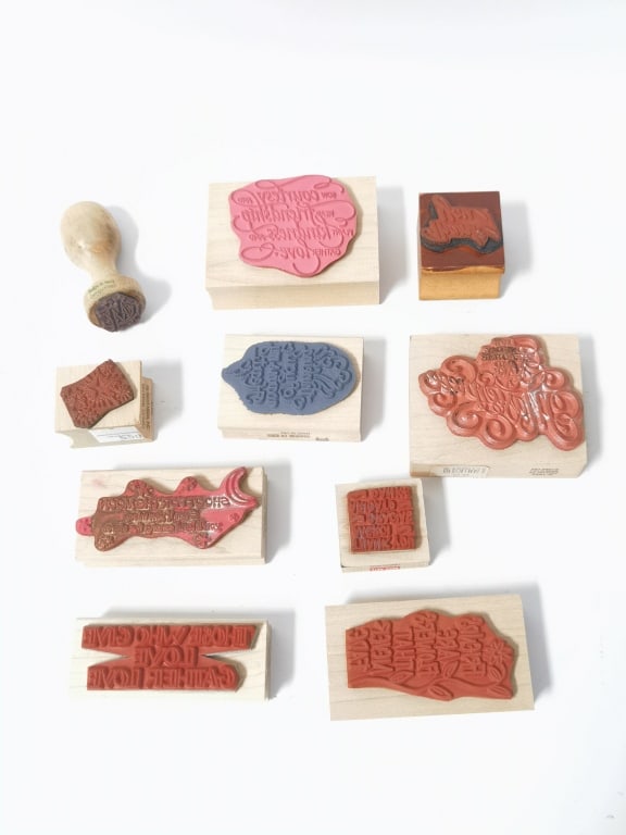 Group of Rubber Stamps: Group of Rubber Stamps