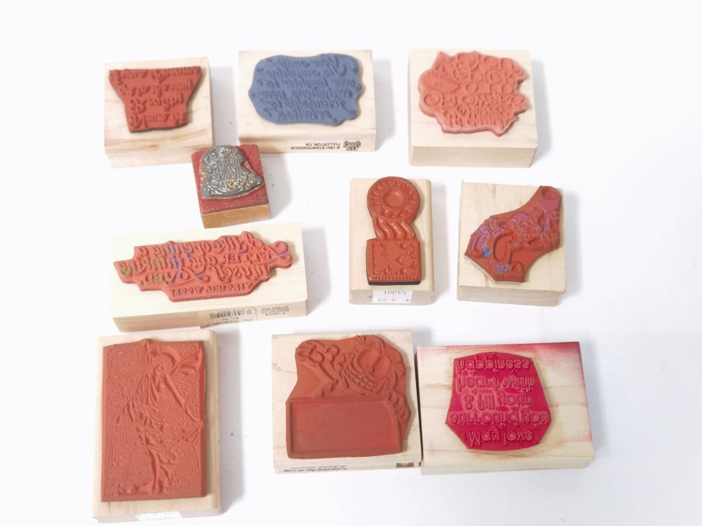 Group of Rubber Stamps: Group of Rubber Stamps