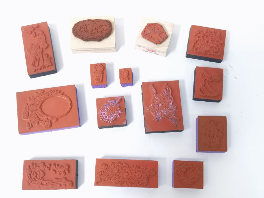 Group of Rubber Stamps: Group of Rubber Stamps