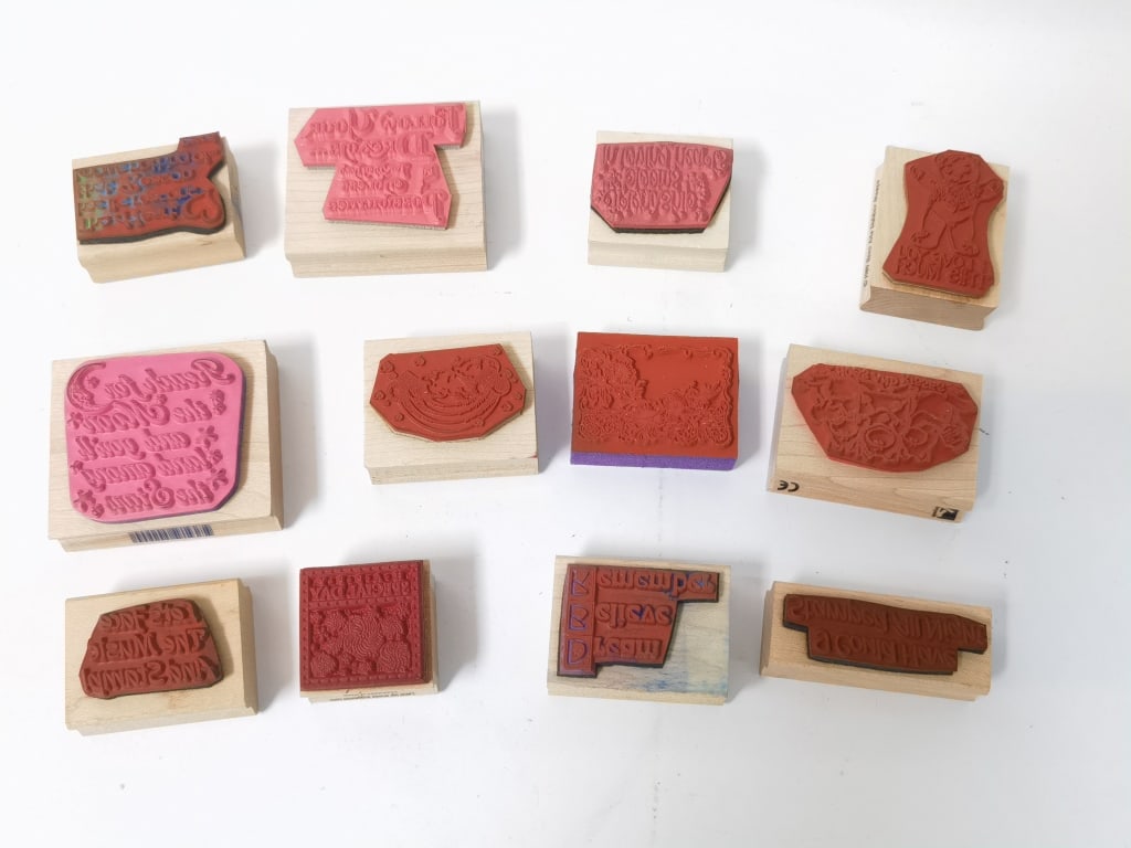 Group of Rubber Stamps: Group of Rubber Stamps