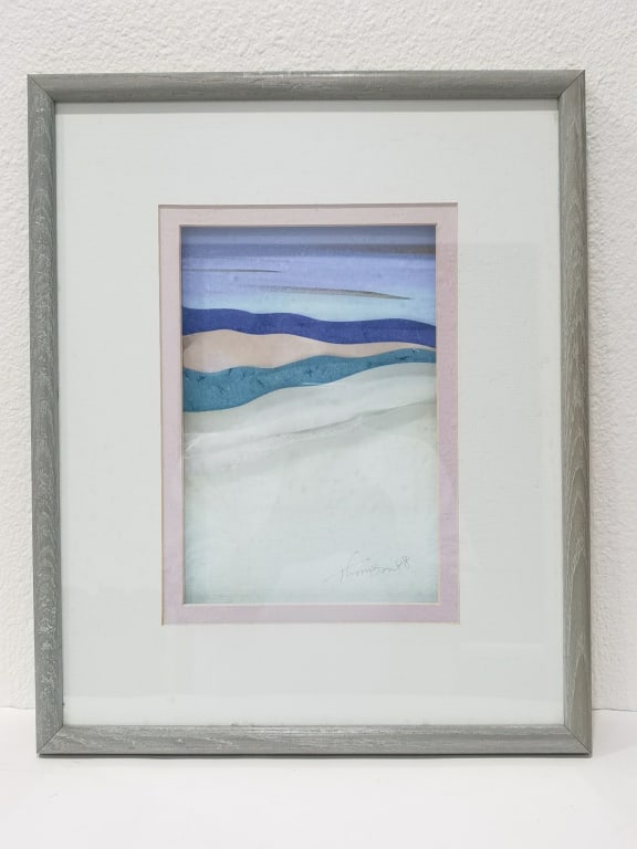 1988 Color Block Art Signed Thomson: 1988 Color Block Art Signed Thomson, 17in by 14in