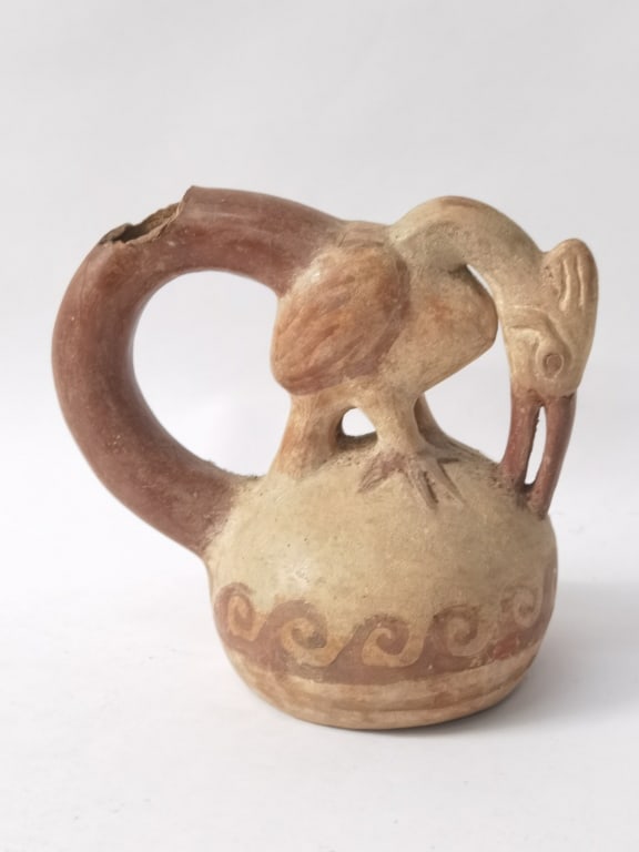 Vintage Peruvian Moche Culture Bird Vessel (1 of 5)