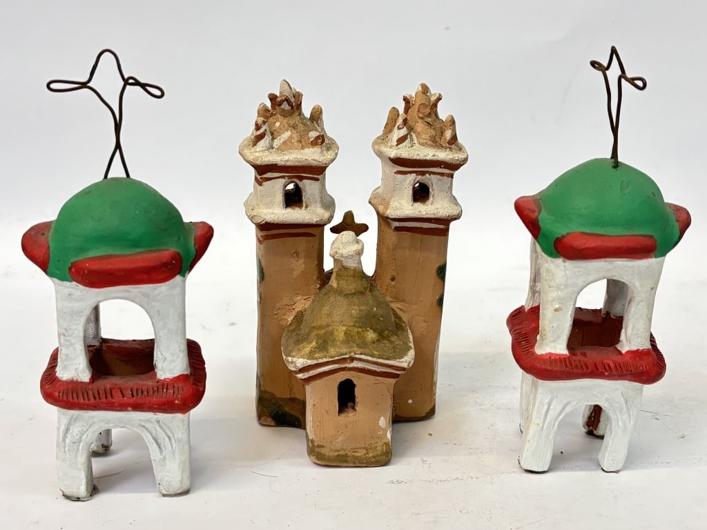 (3) Vintage Mexican Hand Made Chapel Models (1 of 3)