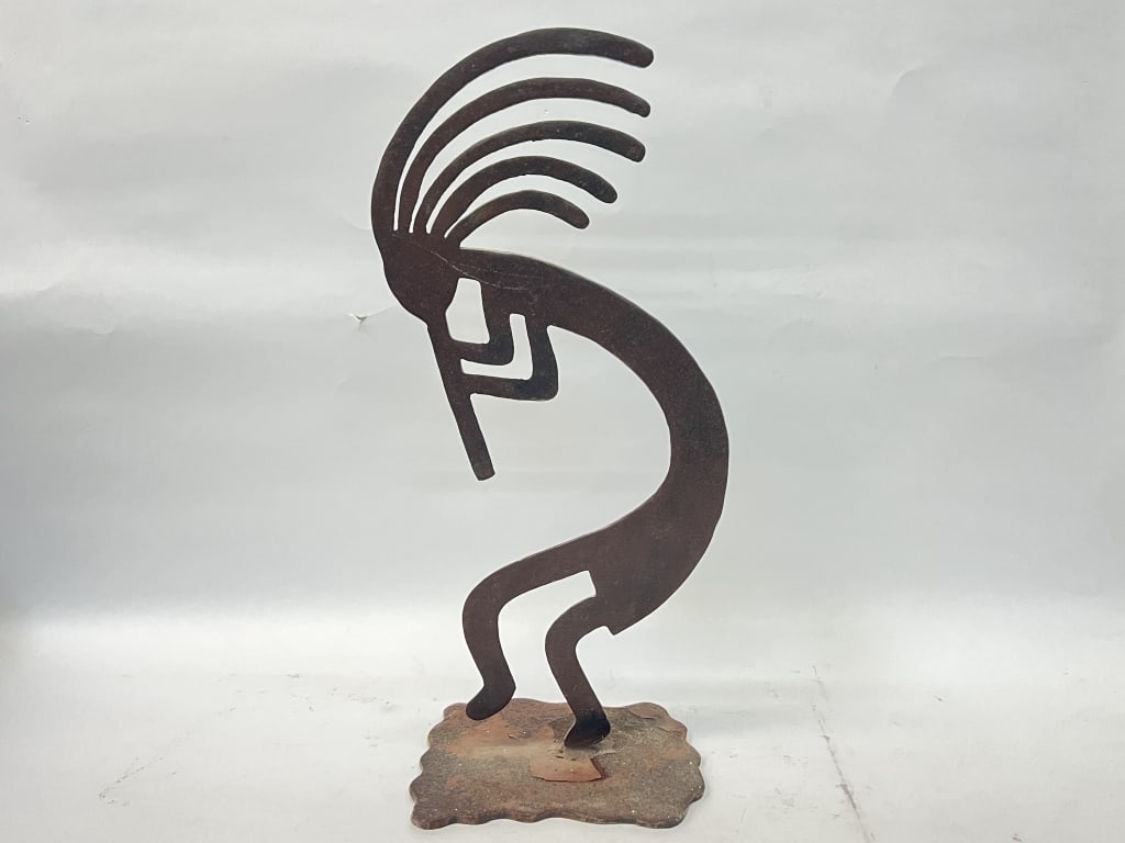 Metal Musician Sculpture: Metal Musician Sculpture, 16.5in