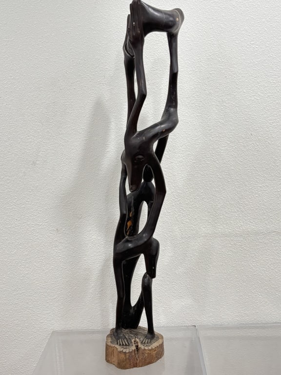 Vintage African Wood Carved Family Tree Sculpture (1 of 6)