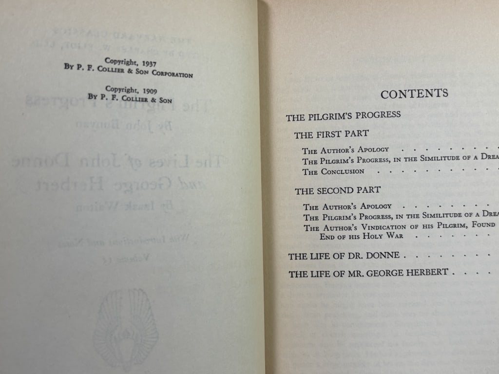 1937 Harvard Classics: Pilgrim's Progress, Bunyan - 5