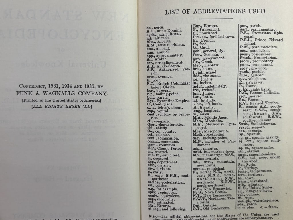 1935 Funk & Wagnalls New Standard Encyclopedia XV: 1935 Funk & Wagnalls New Standard Encyclopedia XV, 6.25in by 4.25in