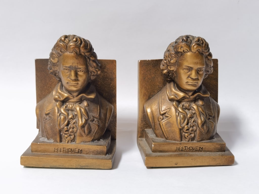 Pr. of Beethoven Plaster Book Ends (1 of 3)