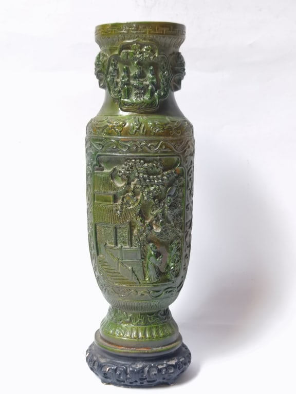 Large Chinese Style Relief-Decorated Vase (1 of 8)