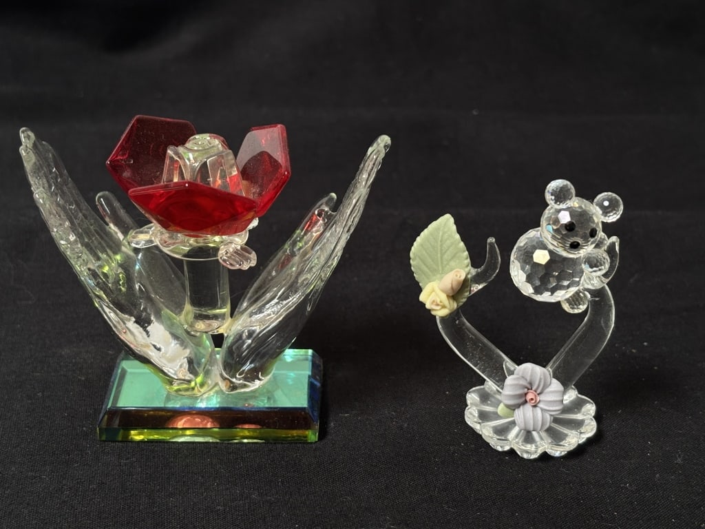 Vintage Miniature Glass Flower and Koala Figurines (1 of 4)